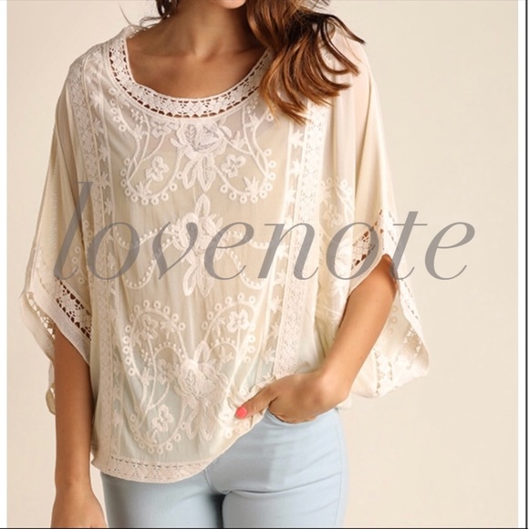 1 left • Floral Embroidered Short Sleeve Blouse - Picture 2 of 6